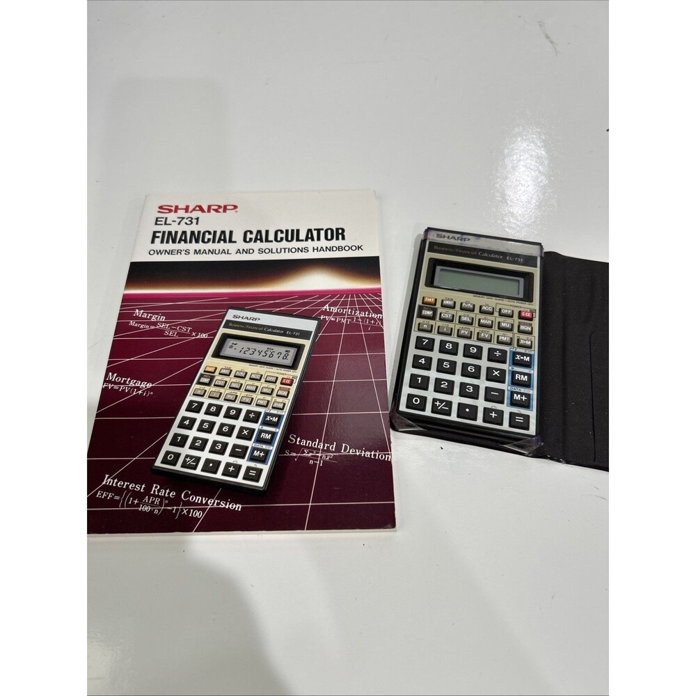 Sharp EL-731 BusinessFinanc ial Calculator in Case Original Manual No Batteries